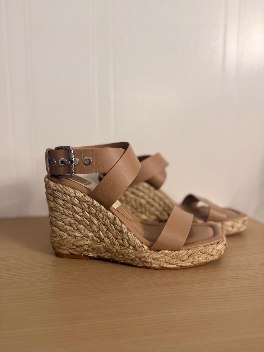 Dolce Vita Tan Braided Espadrille Wedge Sandals